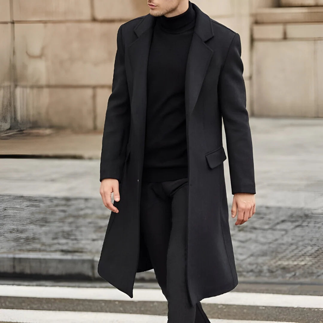 Manteau Long Classique en Laine