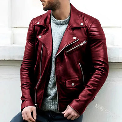 Veste Biker en Cuir Style Décontracté